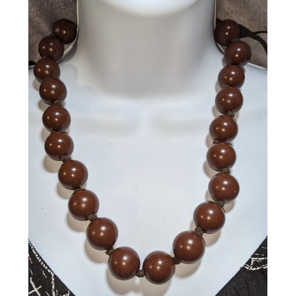 Lucky Brand Bohemian Brown Beaded Necklace - Picture 3 of 3